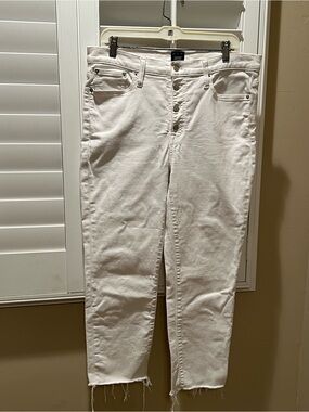 J. Crew women’s White High-Rise Vintage Straight Jeans size 32